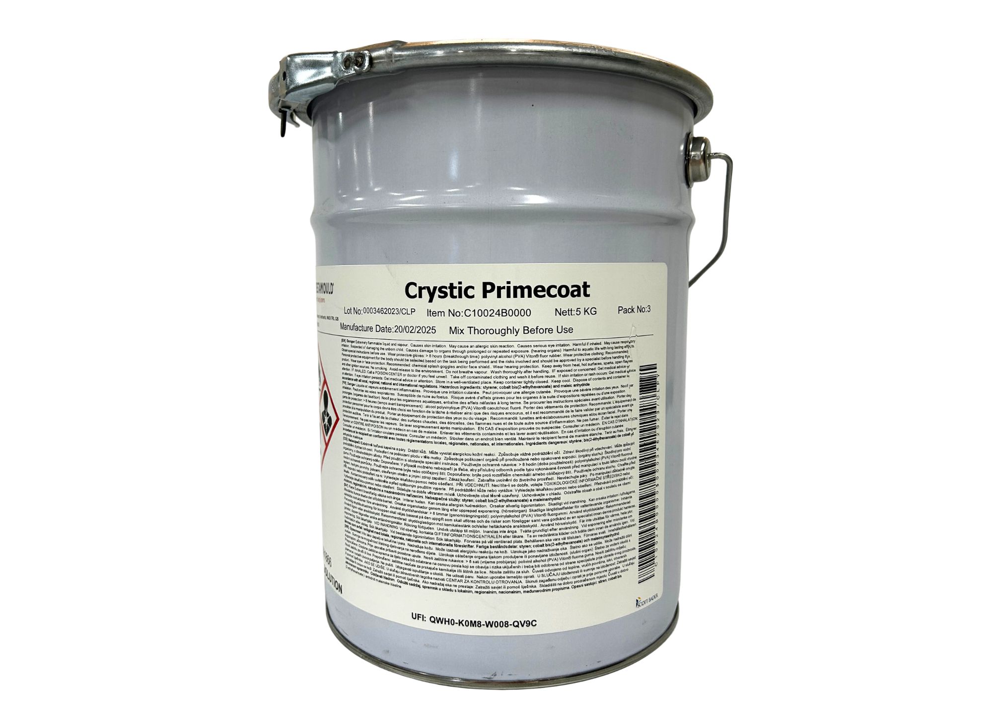 Revêtement polyester Iso/Npg 5 KG - Crystic primecoat