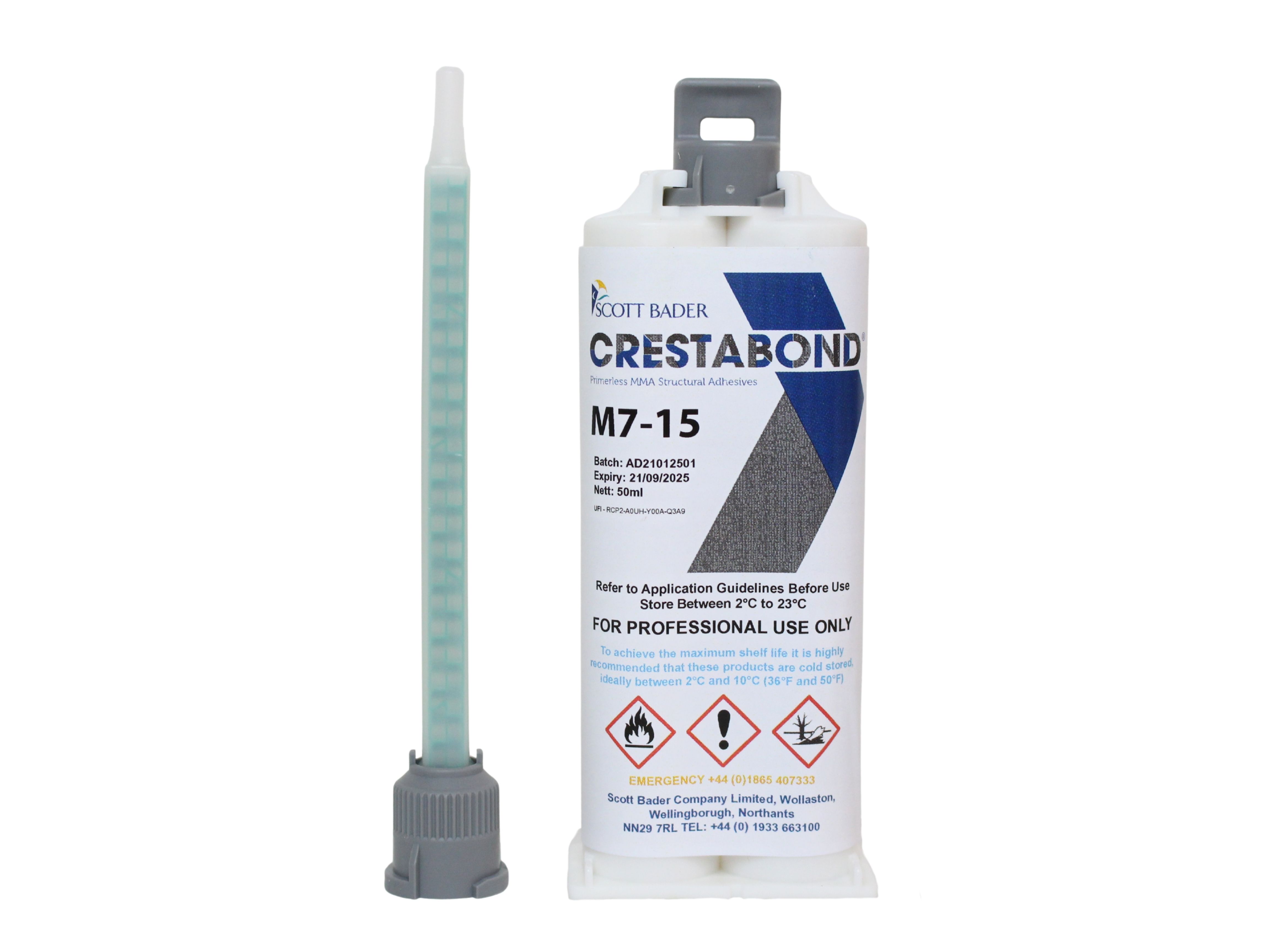 Methacrylaat lijm M7-15 beige duospuit - RAL 1015 - 50 ml