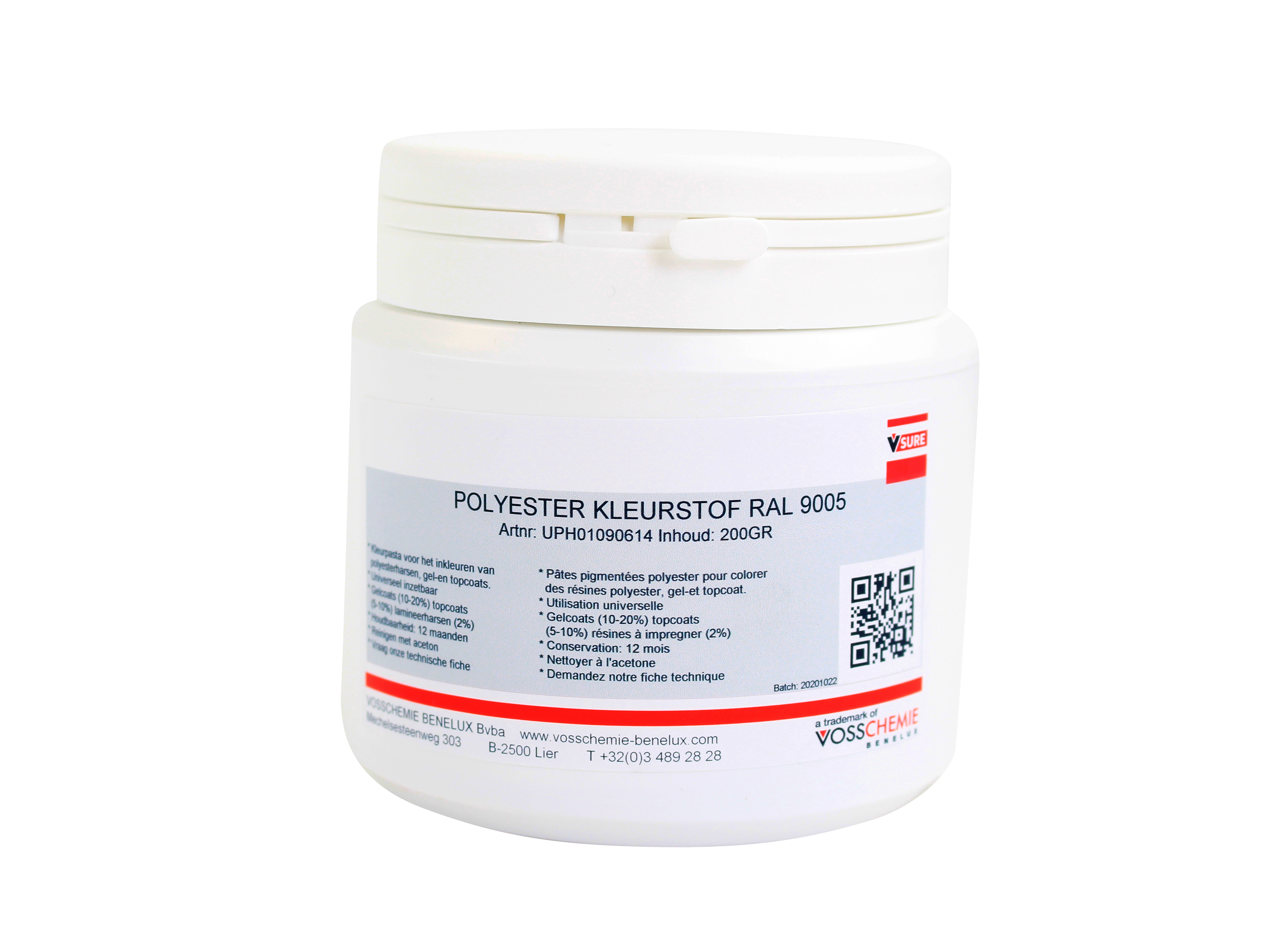 Colorant pour résine, gel et couches de finition - 200 g - RAL 9018