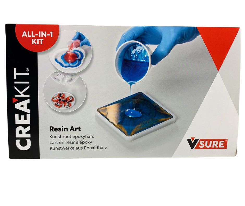 All-in-one kit met epoxy voor onderzetters en resin art