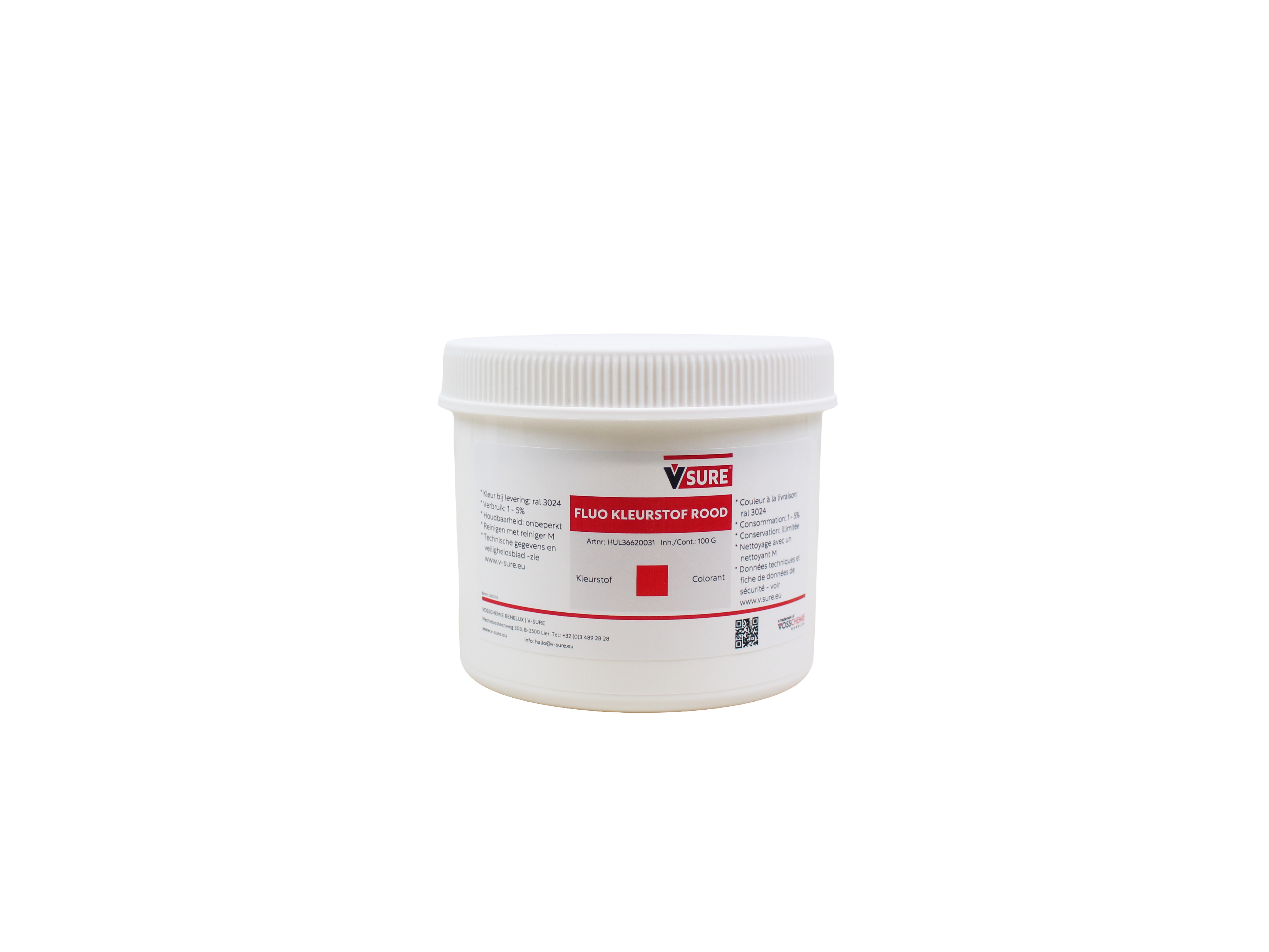 Colorant rouge fluorescent 100 G