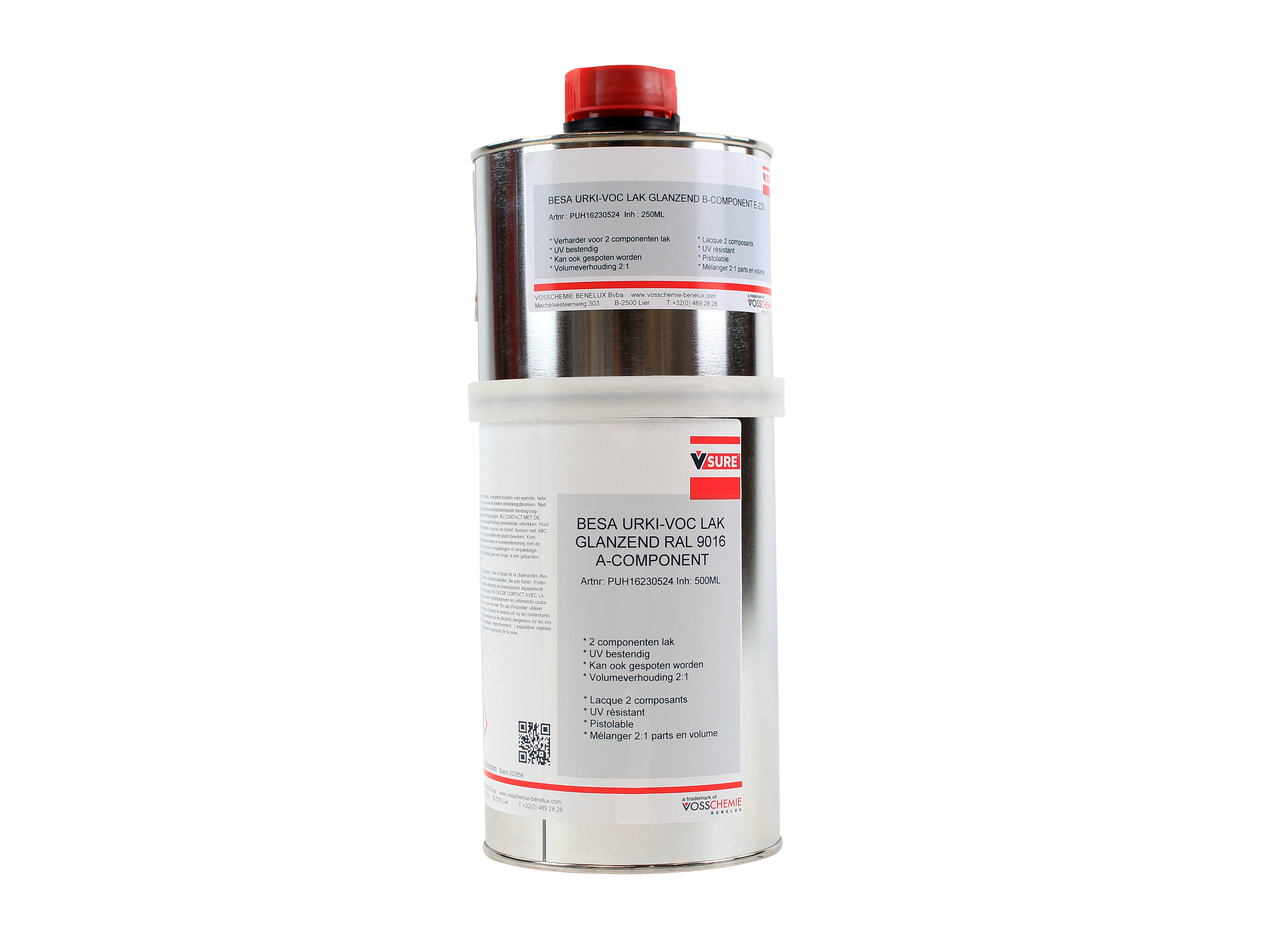 Durable glossy lacquer paint for wood, glass, plastic and metal 750 ml - RAL 9016