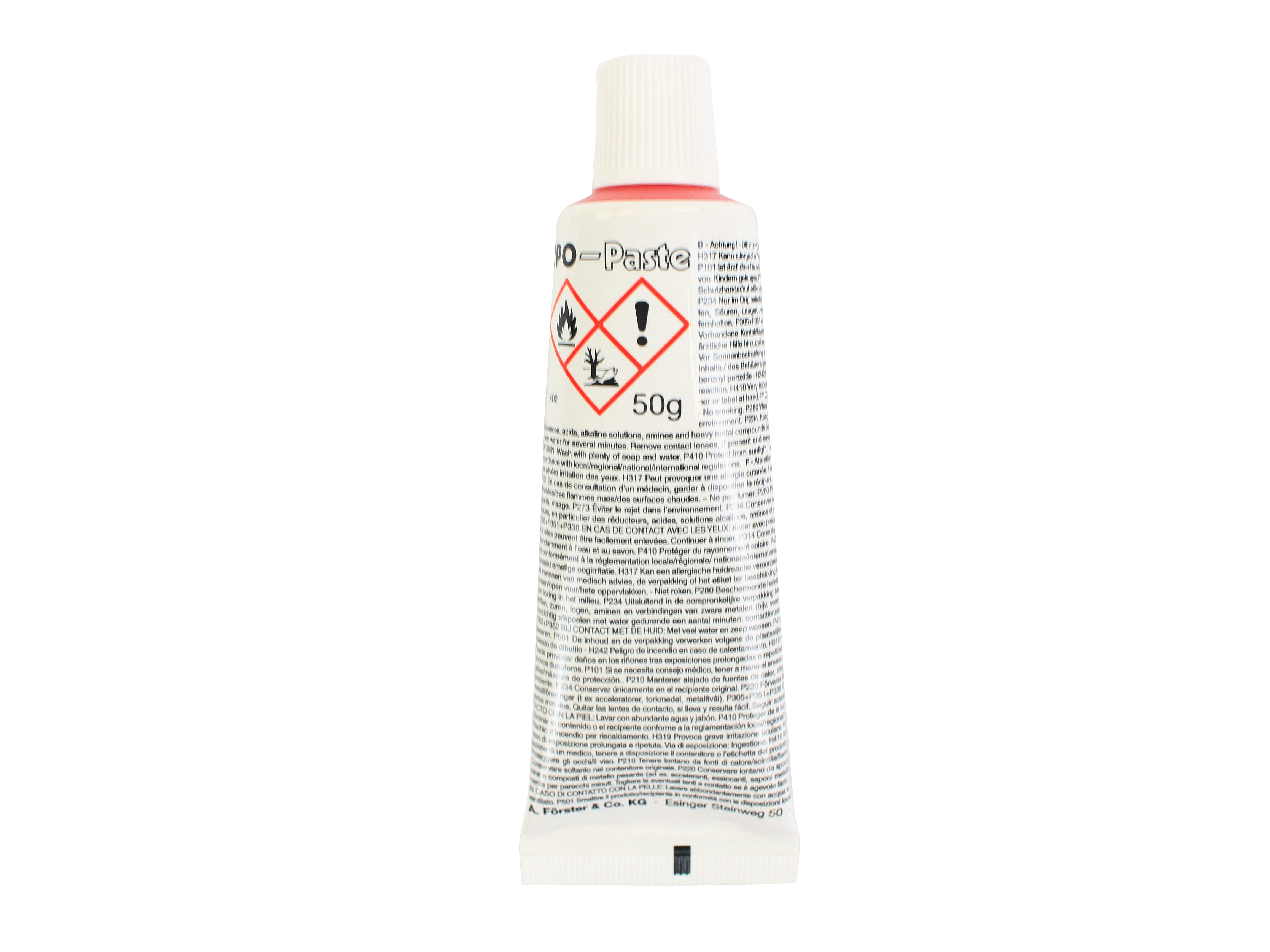 Hardener for polyester putty - red - RAL 3000 - 50 g