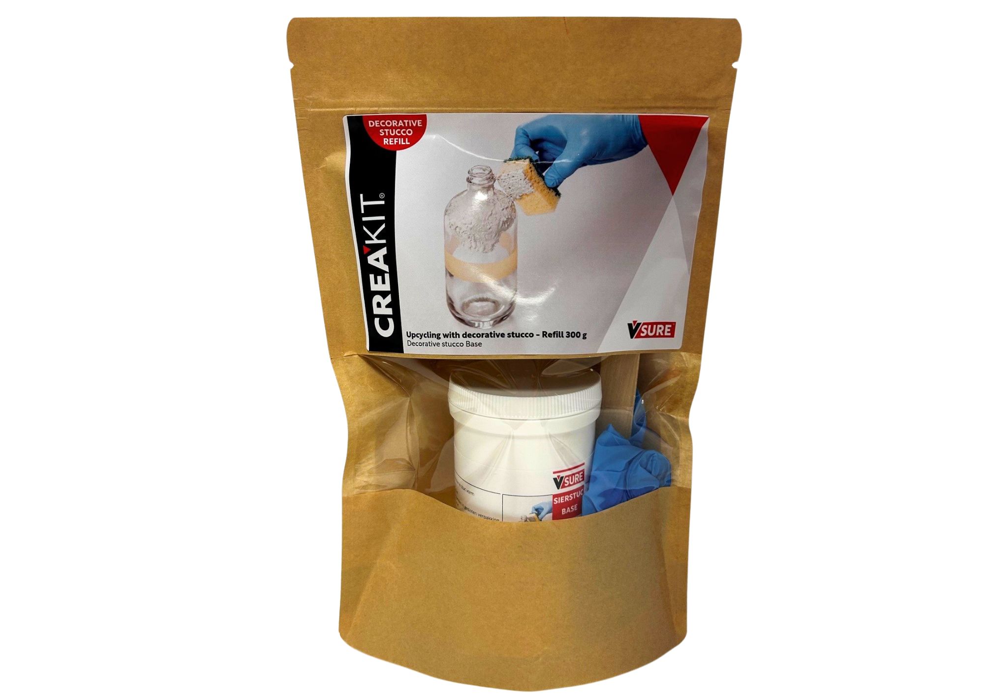 Refill with decorative stucco