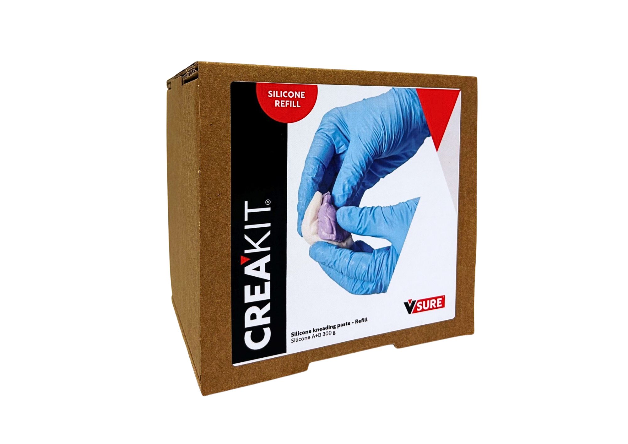 Refill with mouldable silicone paste
